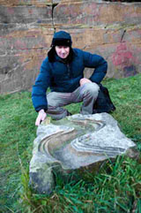 Steve Tica and sculpture